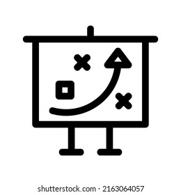 icono del plan de estrategia o logotipo símbolo de signo aislado ilustración vectorial - iconos vectoriales de estilo negro de alta calidad
