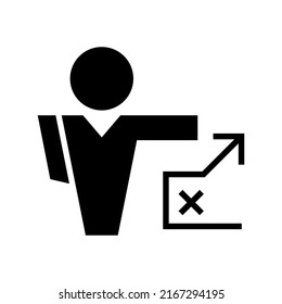 icono del plan de estrategia o logotipo símbolo de signo aislado ilustración vectorial - iconos vectoriales de estilo negro de alta calidad
