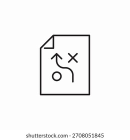 Vector de signo de icono de Plan de estrategia
