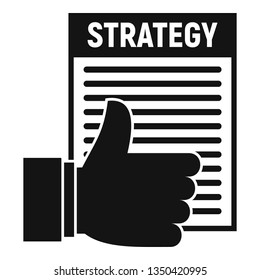 Strategy plan icon. Simple illustration of strategy plan vector icon for web design isolated on white background