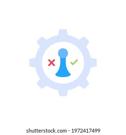 Strategy Plan icon in vector. Logotype