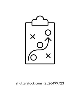 strategy plan thin line vector icon