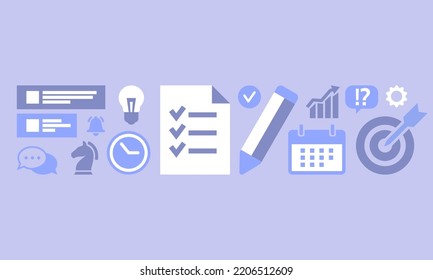 Strategy planning, Business analysis, data analytics, research, planning, marketing, study of performance indicators. Development, investment growth. Illustration vector design, concept background
