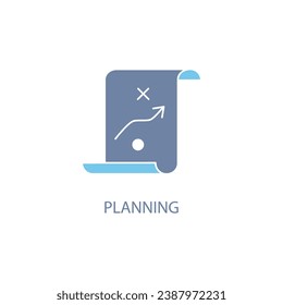 Strategy planning concept line icon. Simple element illustration. Strategy planning  concept outline symbol design.
