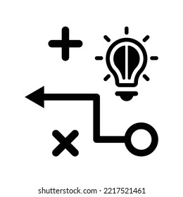 Strategy Planning icon. Black vector graphics.