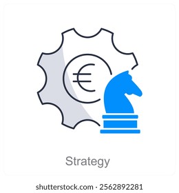 Strategy and planning icon concept