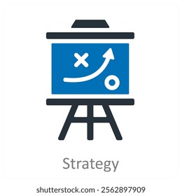 Strategy and planning icon concept