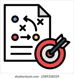Strategy Planning Icon Element For Design