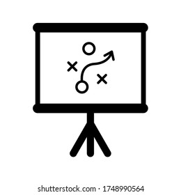 Strategy planning icon symbol vector on white background