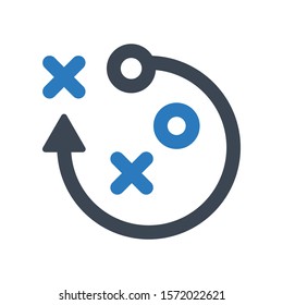 Strategy planning icon. vector graphics