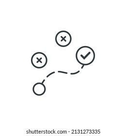 Strategy planning icon, vector illustration