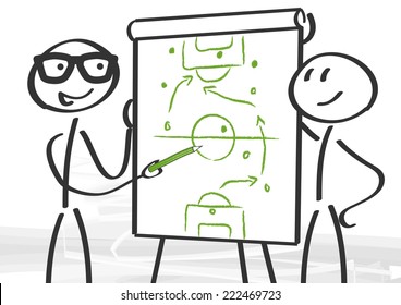 strategy and planning - tactics on the flip chart