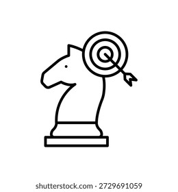 Symbol für die Vision-Linie der Strategieplanung: Geschäftsziel