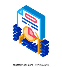 vector de icono de color de la directiva de estrategia. signo de política de estrategia isométrica. ilustración de símbolo aislado de color