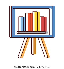 strategy presentation with statistics graphic bar