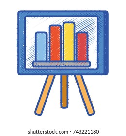 strategy presentation with statistics graphic bar