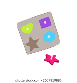 strategy puzzles toy cartoon. creativity focus, problem solving, innovation fun strategy puzzles toy sign. isolated symbol vector illustration