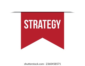 strategy red banner design vector illustration