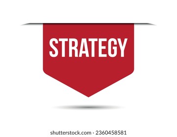 strategy red banner design vector illustration