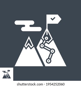 Strategy Related Vector Glyph Icon. Isolated on Black Background. Vector Illustration.