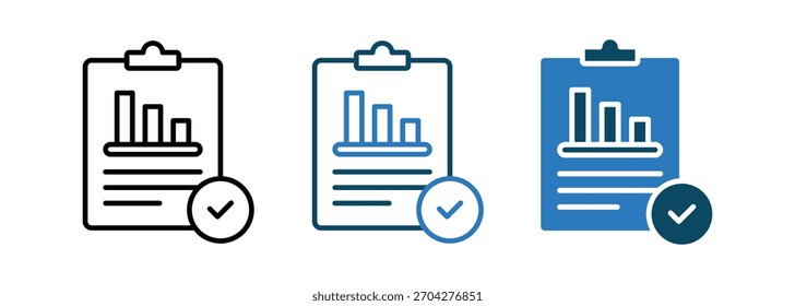 Strategy Results icon line vector