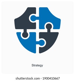 Strategy and scheme icon concept