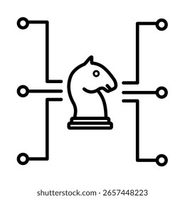 Strategy selection, business planning - vector icon	