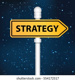 Strategy signpost design,clean vector