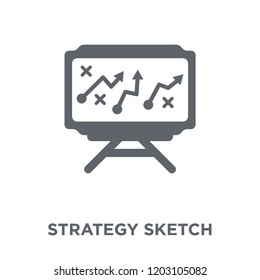 strategy Sketch icon. strategy Sketch design concept from Strategy 50 collection. Simple element vector illustration on white background.