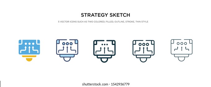 strategy sketch icon in different style vector illustration. two colored and black strategy sketch vector icons designed in filled, outline, line and stroke style can be used for web, mobile, ui