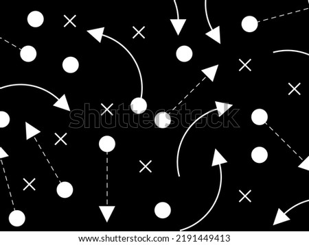 Strategy sketch illustration. Plan of action. Strategies for implementing a concept. Black and white background. Vector.