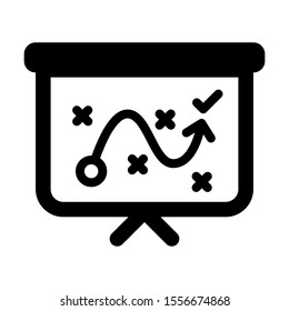 strategy solid black vector icon