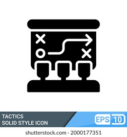 Strategy solid icon isolated on white background. EPS 10 