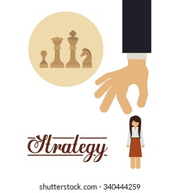strategy and solutions design, vector illustration eps10 graphic 