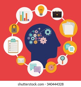 strategy and solutions design, vector illustration eps10 graphic 