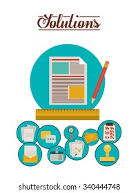 strategy and solutions design, vector illustration eps10 graphic 