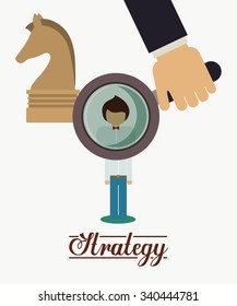 strategy and solutions design, vector illustration eps10 graphic 