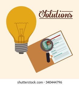 strategy and solutions design, vector illustration eps10 graphic 