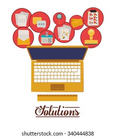 strategy and solutions design, vector illustration eps10 graphic 