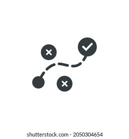Icono de soluciones de estrategia, icono de soluciones de estrategia vectorial, ilustración vectorial