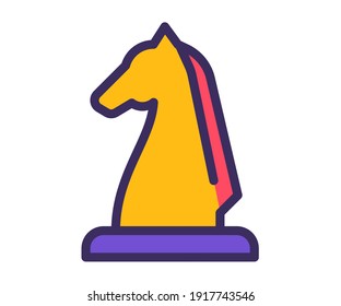 strategy strategist chess single isolated icon with filled line style