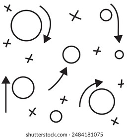 Strategy, tactic soccer football instruction background