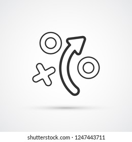 Strategy tactics plan trendy style black icon. Vector illustration