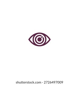 Strategy target eye icon flat vector design.