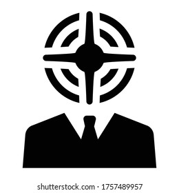 icono de destino de estrategia (ilustración vectorial)