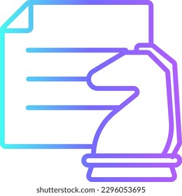 Icono de trabajo en equipo de estrategia y administración con estilo duotónico azul. idea, éxito, objetivo, concepto, solución, objetivo, plan. Ilustración del vector