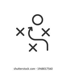 Strategy thin line icon. Symbol in trendy outline style. Premium design for web and apps. Perfect for UI. 