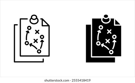 strategy thin line vector icon set, vector illustration on white background
