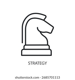 Strategie dünne Linie Vektorsymbole.