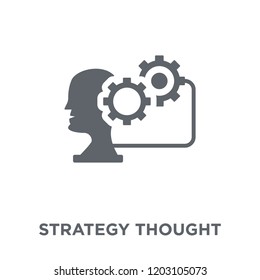 Strategy thought icon. Strategy thought design concept from Strategy 50 collection. Simple element vector illustration on white background.